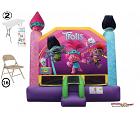 A+ TROLLS BOUNCE HOUSE BUNDLE WITH 2 TABLES AND 16 CHAIRS